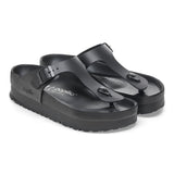 Birkentsock Ciabatta Infradito donna platform in pelle nero