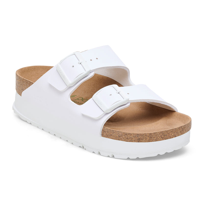 Birkenstock Ciabatta donna 2 fasce in birko flor bianco