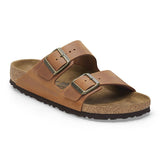 Birkenstock Ciabatta donna due fasce pelle oliata cognac