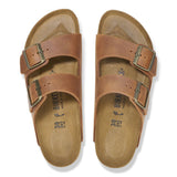 Birkenstock Ciabatta donna due fasce pelle oliata cognac