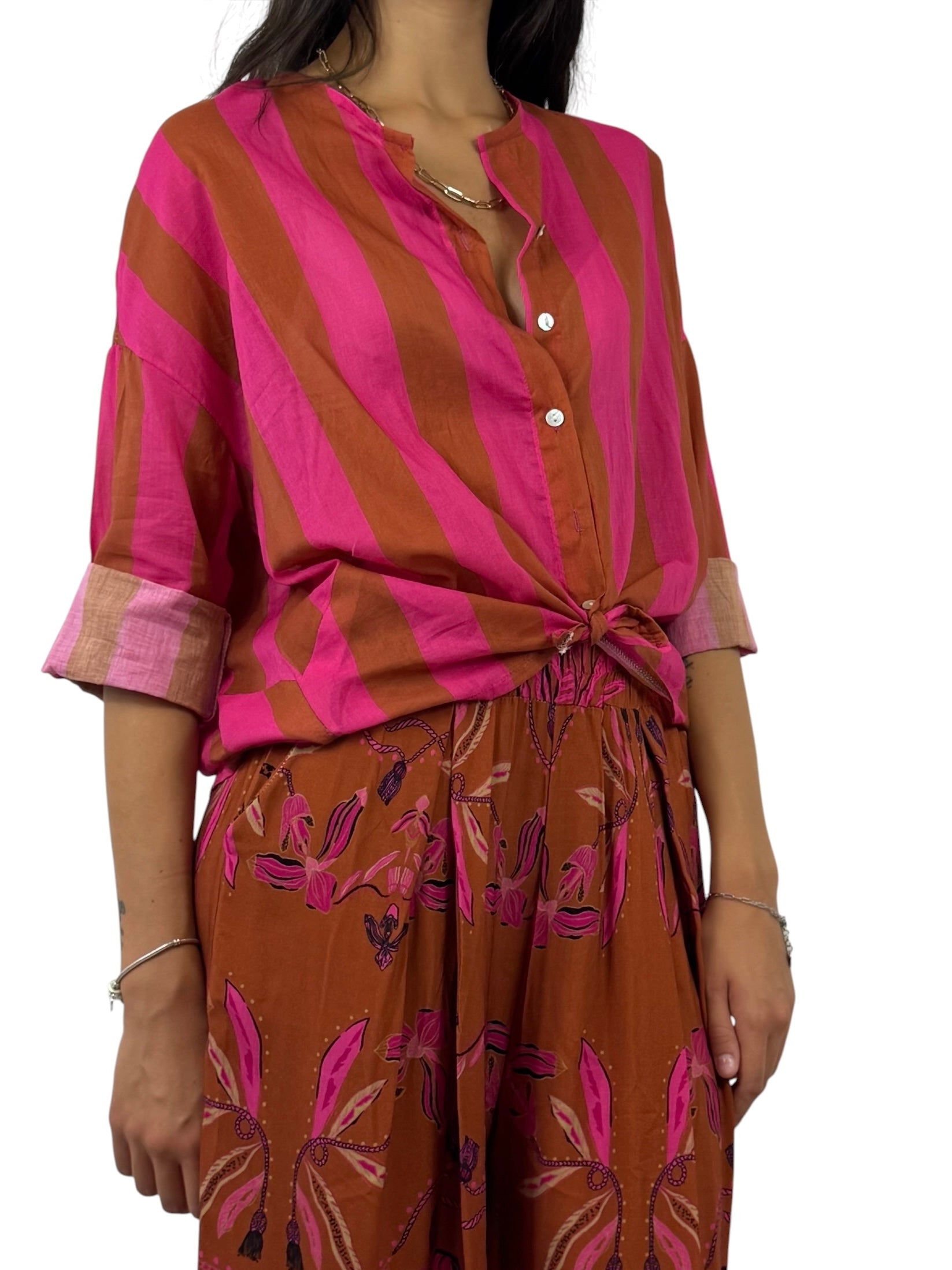KIKISIX CAMICIA RIGHE COCCIO