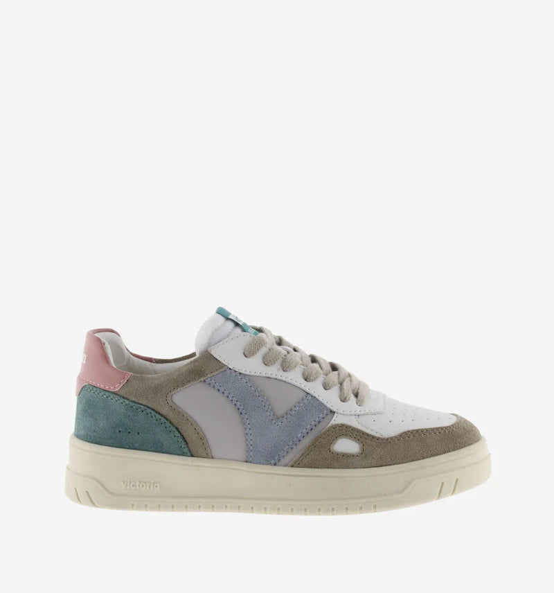 Victoria Sneaker donna in ecopelle bianca e multicolore