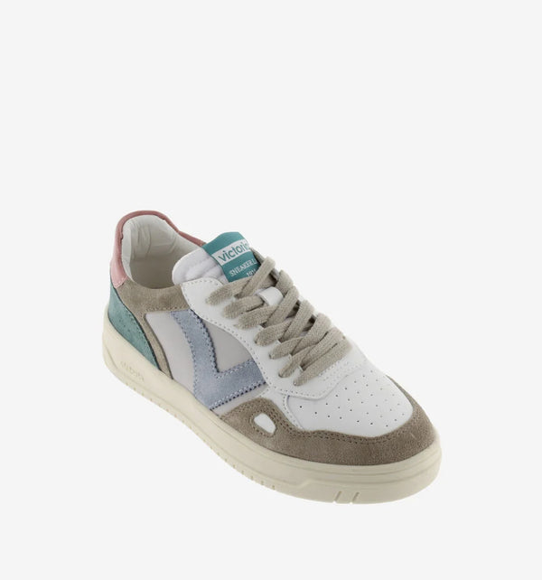 Victoria Sneaker donna in ecopelle bianca e multicolore