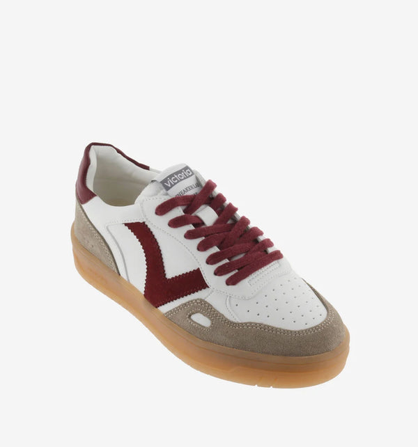 Victoria Sneaker donna in ecopelle bianca e rojo