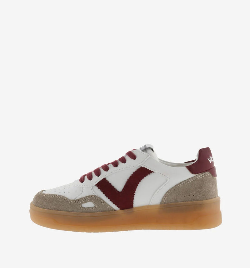 Victoria Sneaker donna in ecopelle bianca e rojo