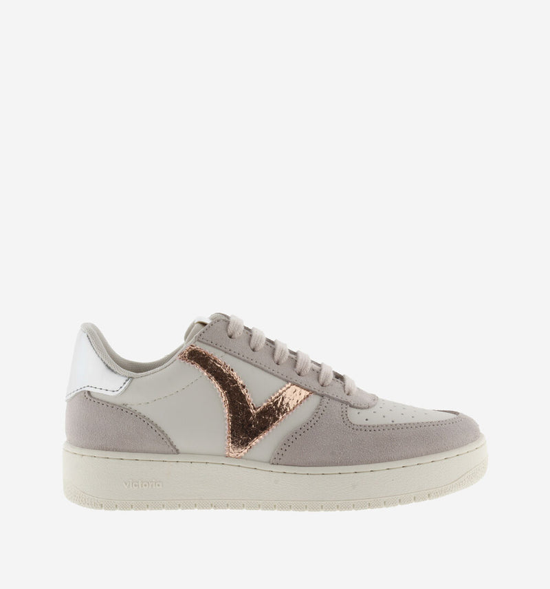 Victoria Sneaker donna in ecopelle ghiaccio con logo laminato rosa