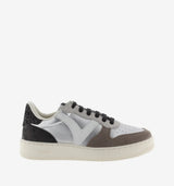 Victoria Sneaker donna in ecopelle argento e CROSTA DI CUOIO