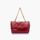 La Carrie Borsa maxi pochette in ecopelle rossa