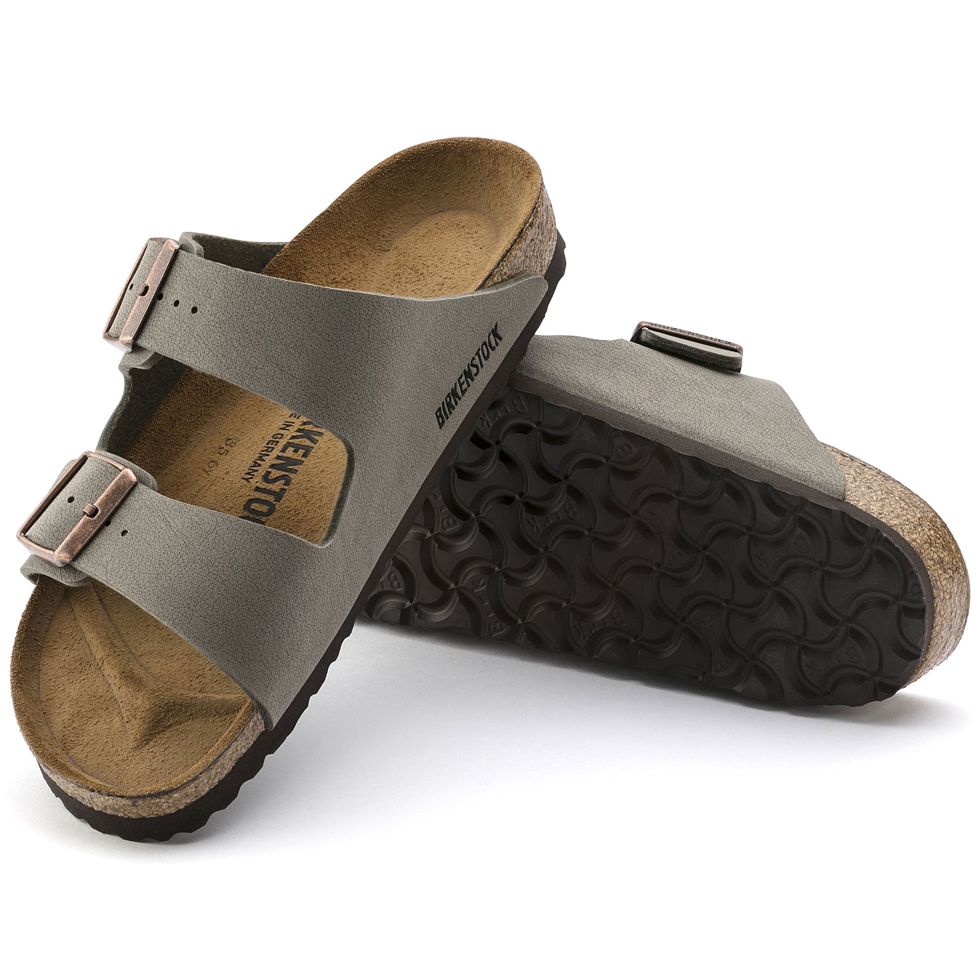 Birkenstock ciabatta donna due fasce birko flor stone