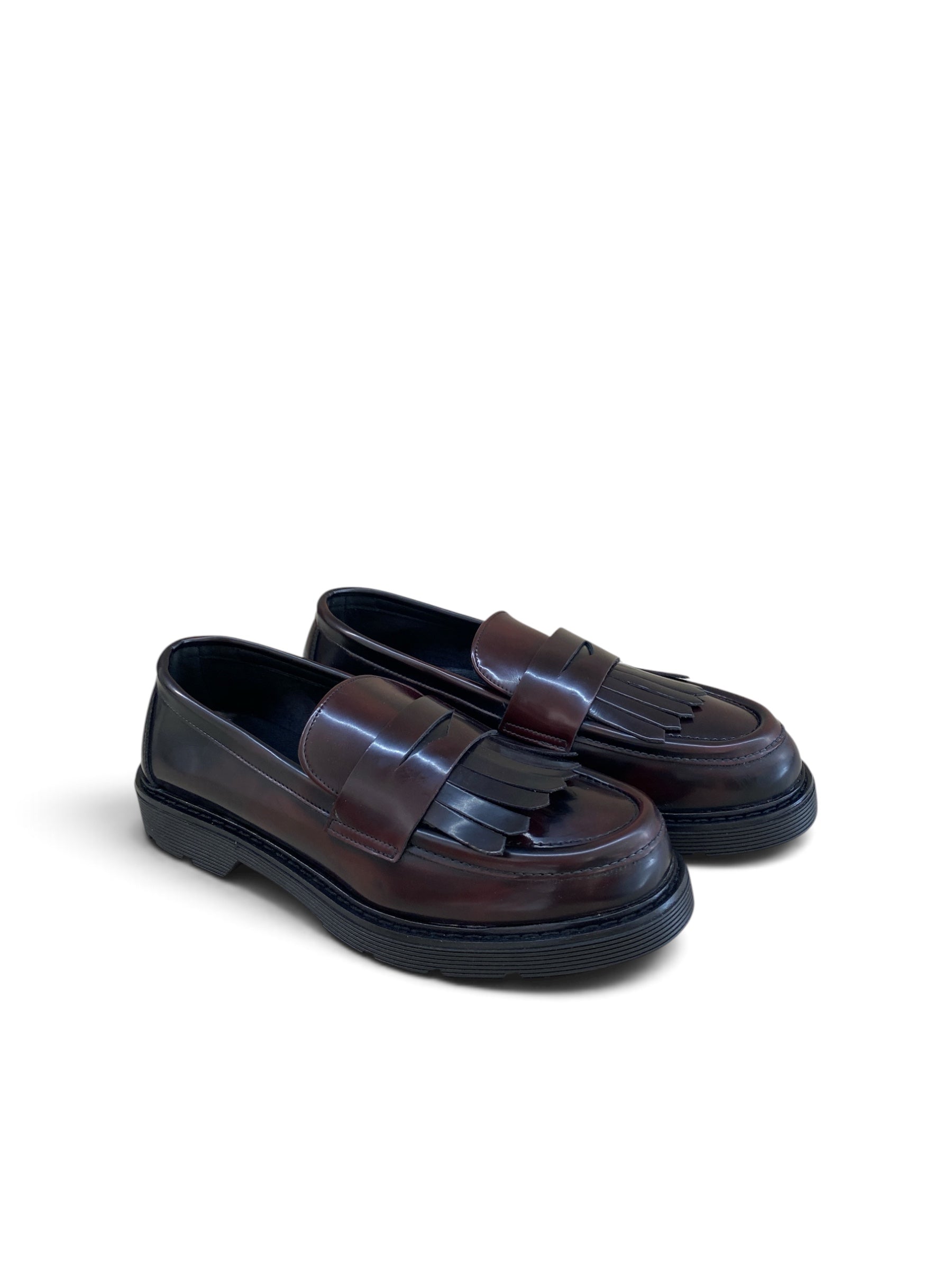 BOTTEGA LOTTI MOCASSINI FRANGE BORDEAUX