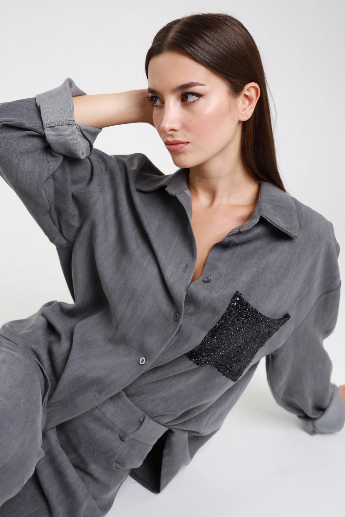SUSY MIX CAMICIA TASCA PAILLETTES