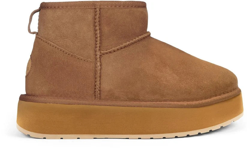 EMU AUSTRALIA Stivaletto platform donna chestnut in montone australiano