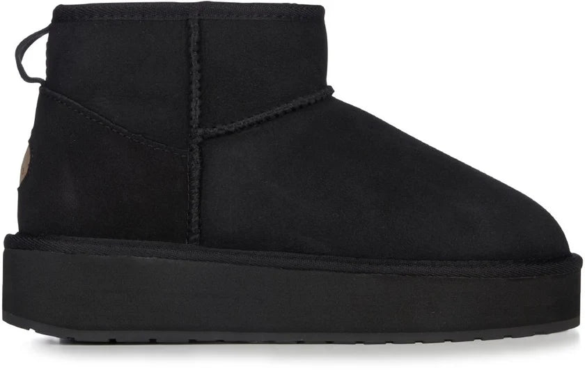 EMU AUSTRALIA Stivaletto platform donna nero in montone australiano