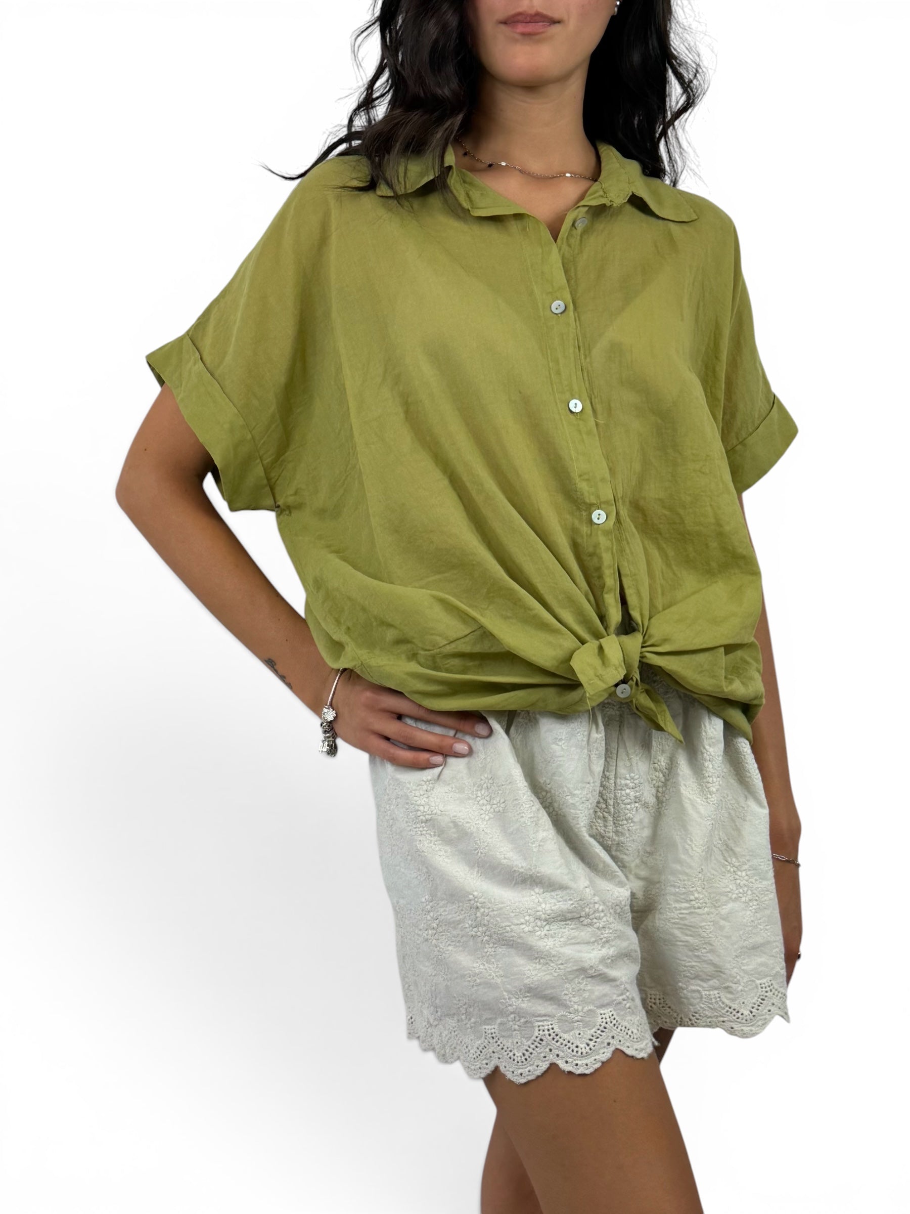 SUSY MIX CAMICIA VERDE OLIVA