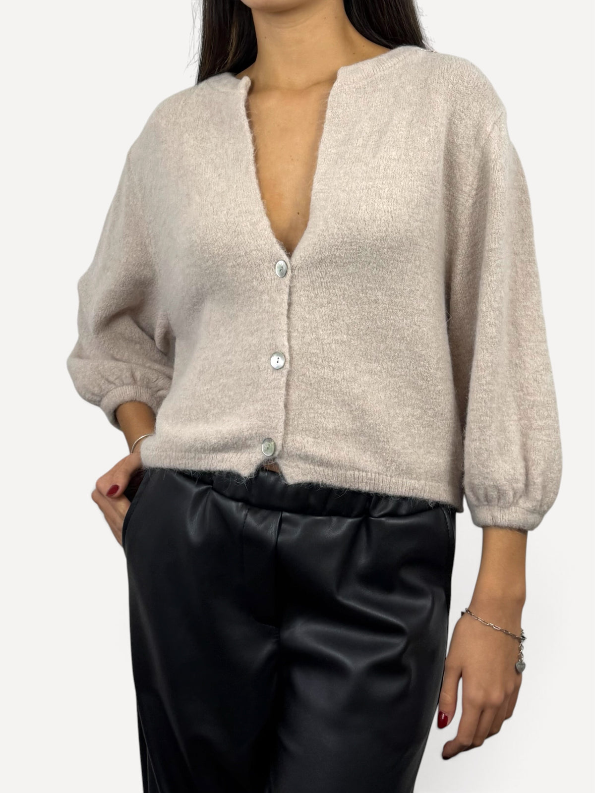 CECILE MAGLIA CARDIGAN BEIGE