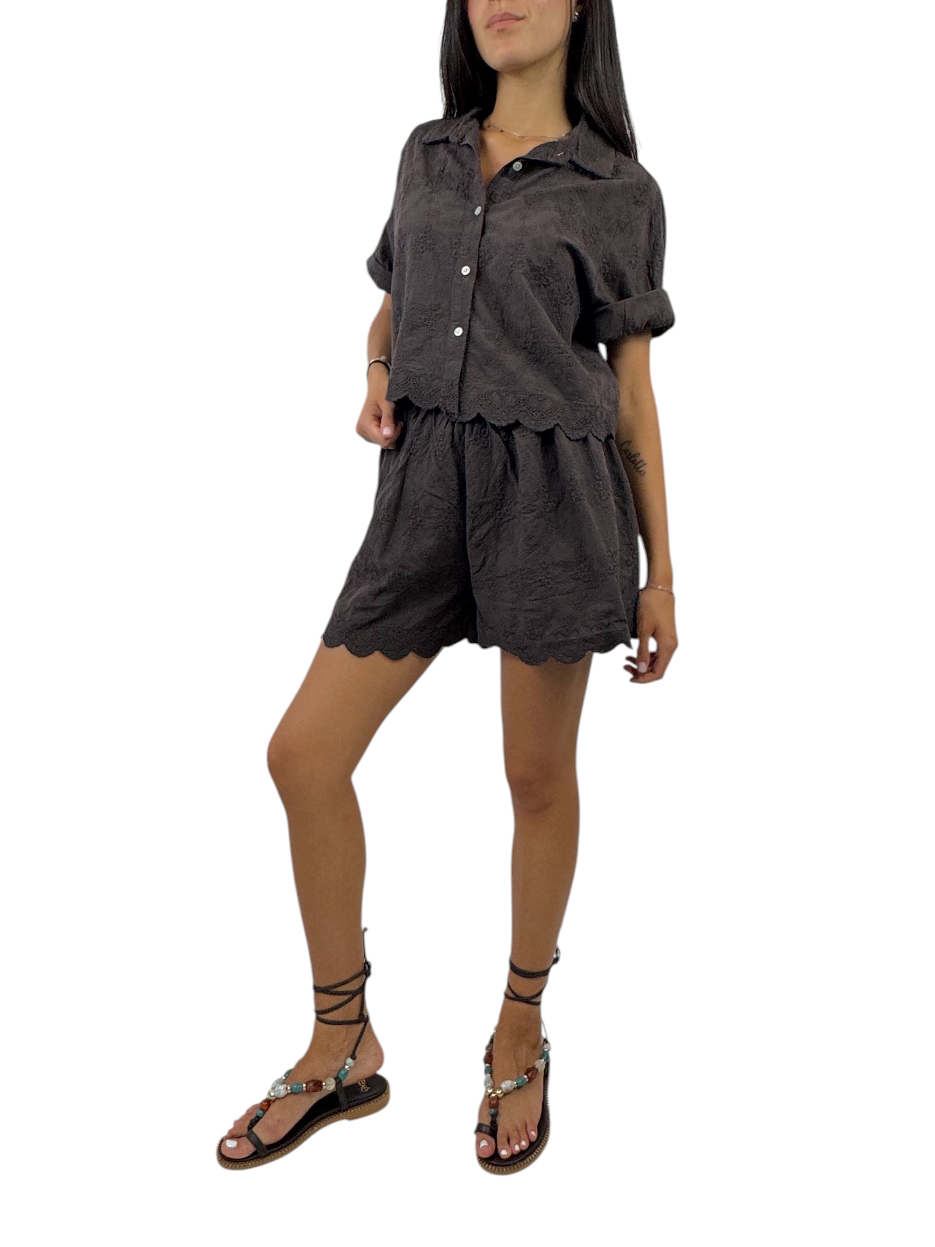 CECILE CAMICIA RICAMATA MORO