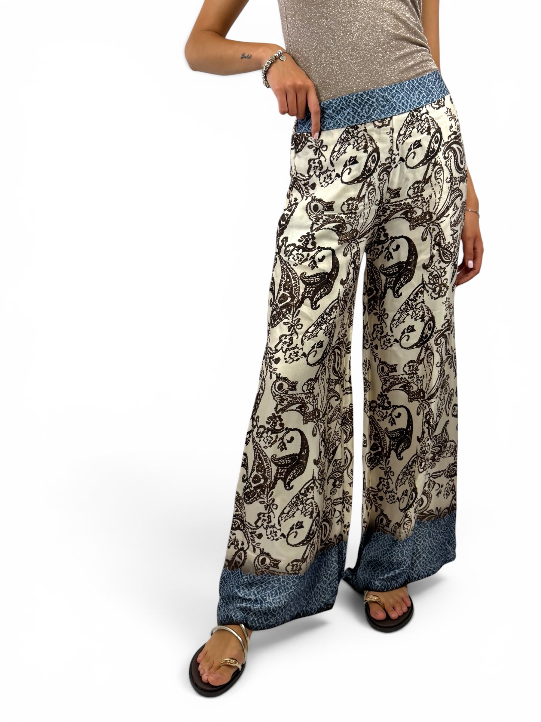 SUSY MIX PANTALONE FANTASIA BURRO