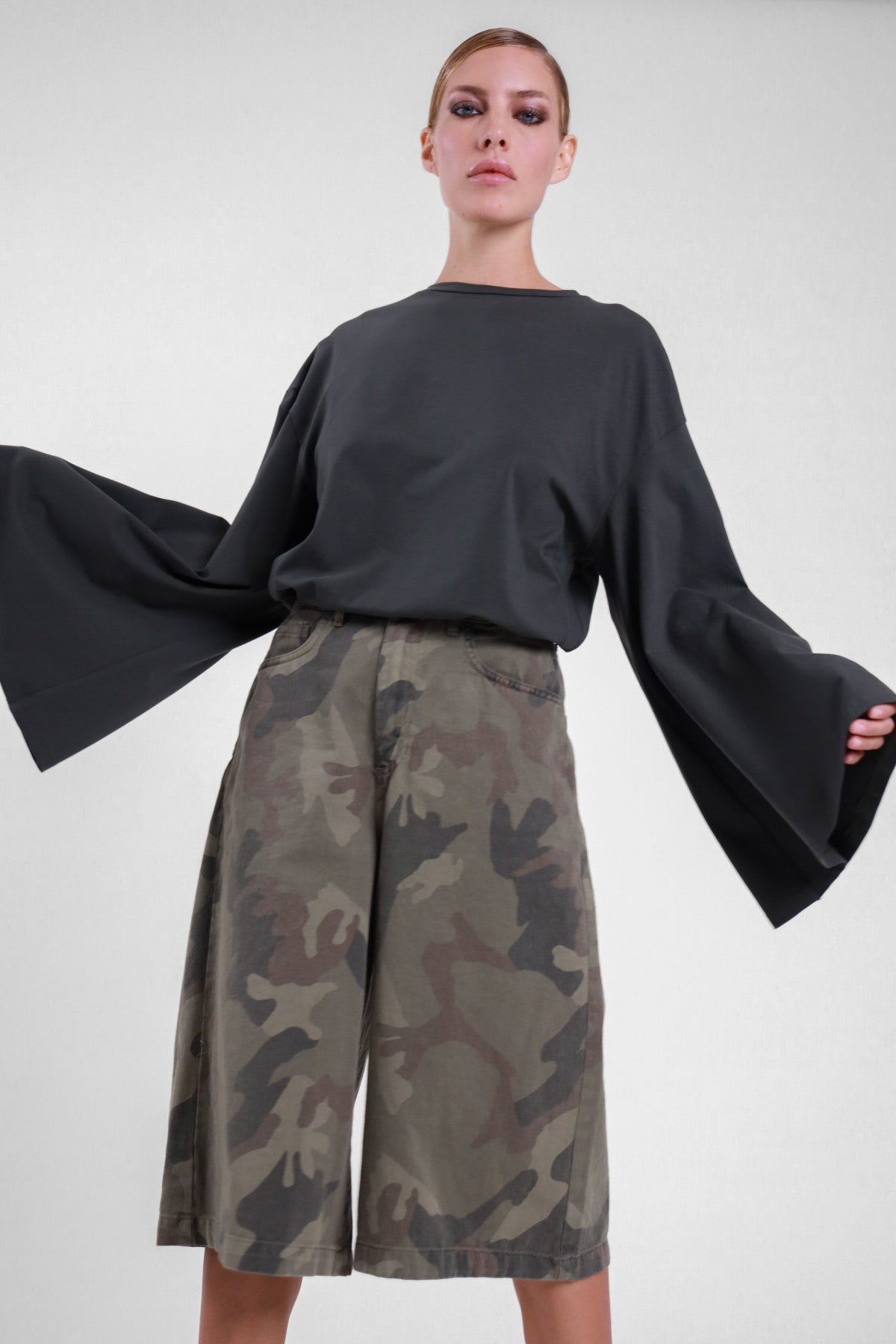 SUSY MIX MAGLIA MANICA CAMPANA MILITARE