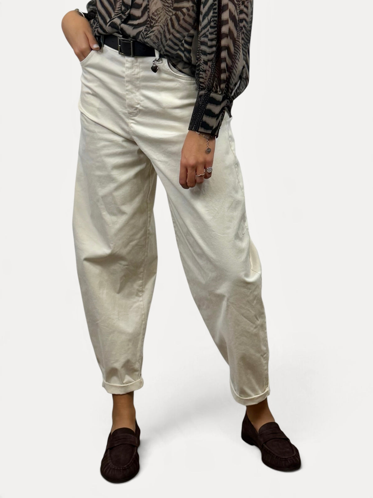 SUSY MIX PANTALONE CUORICINO LATTE