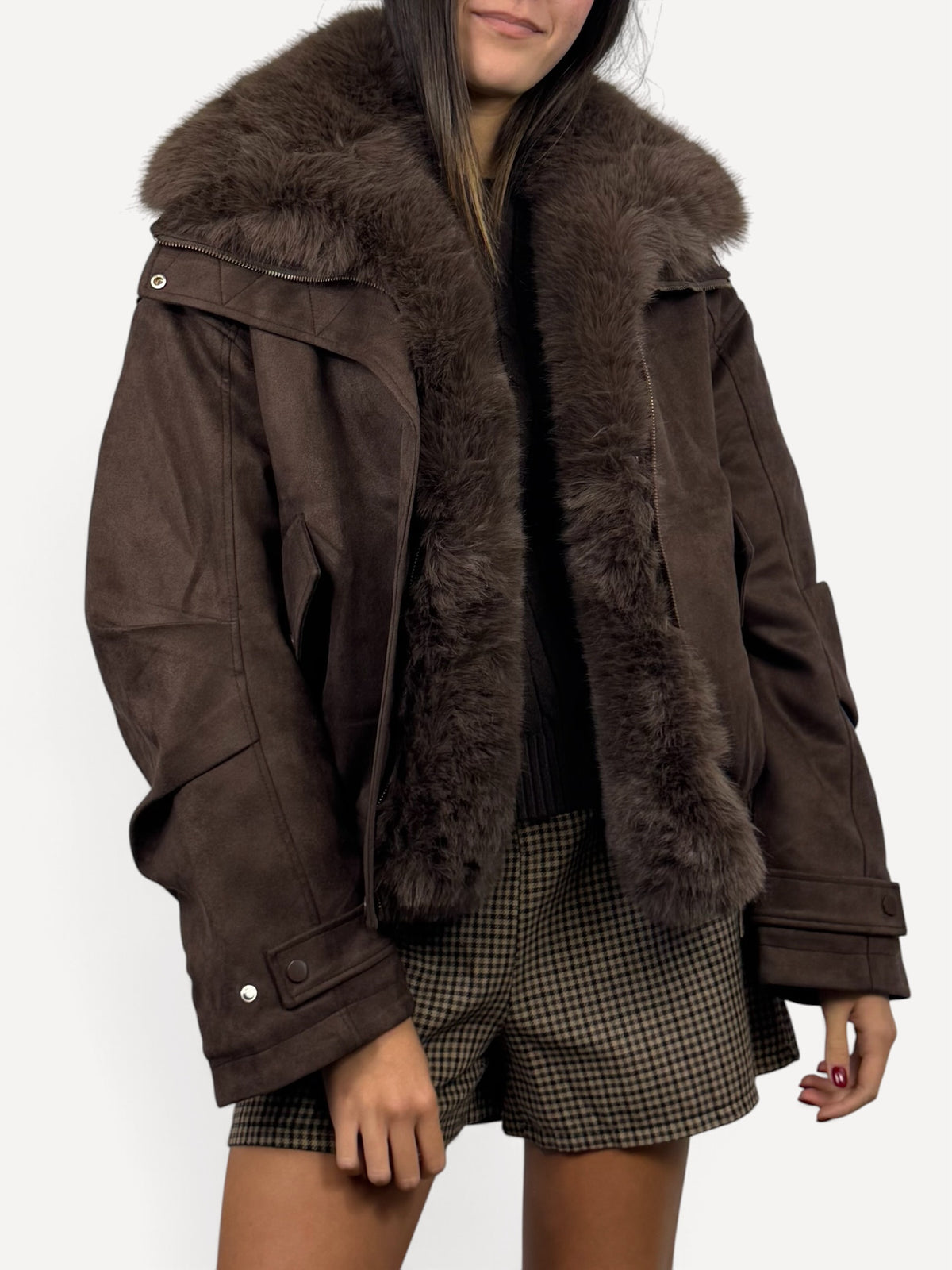 CECILE BOMBER CON ECOFUR STACCABILE