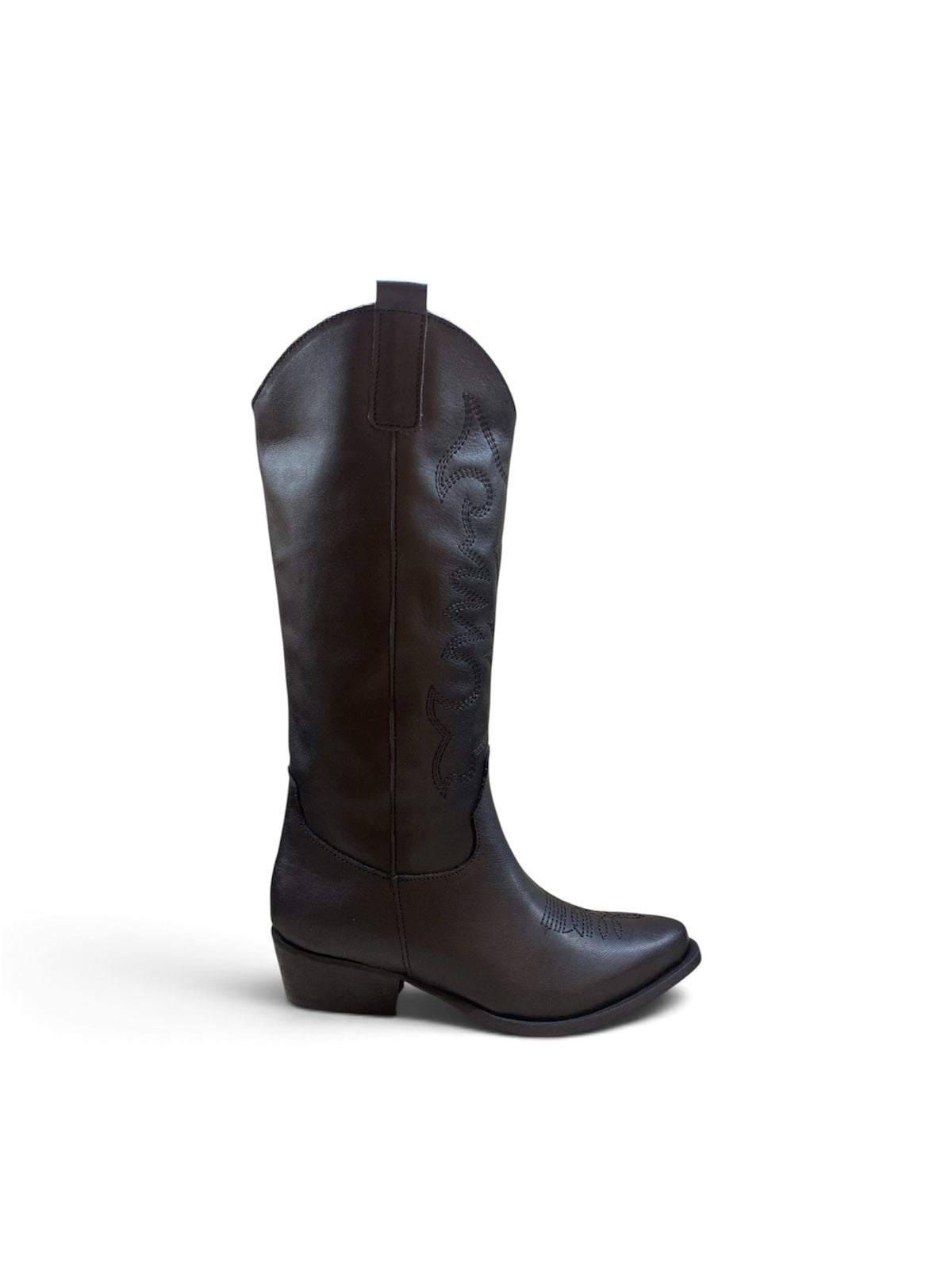 DIVINE FOLLIE STIVALE TEXANO CON RICAMI IN PELLE