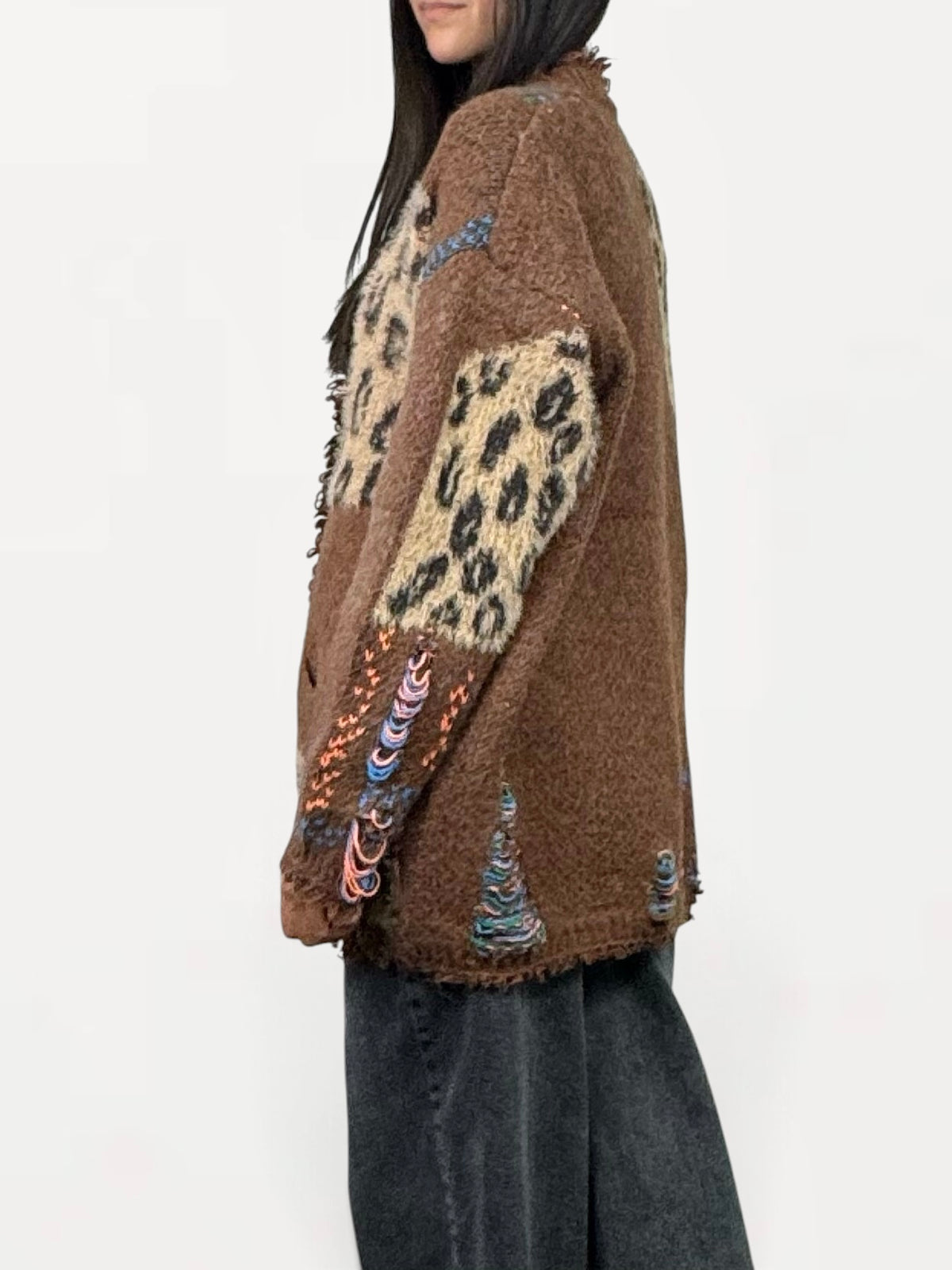 CECILE CARDIGAN CON TASCHE ANIMALIER