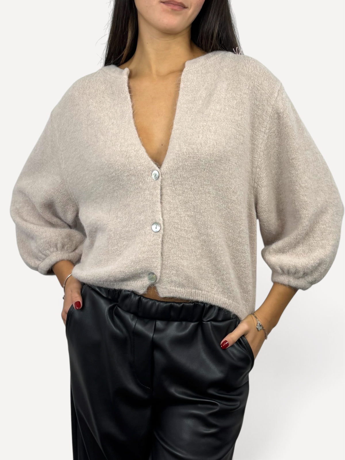 CECILE MAGLIA CARDIGAN BEIGE