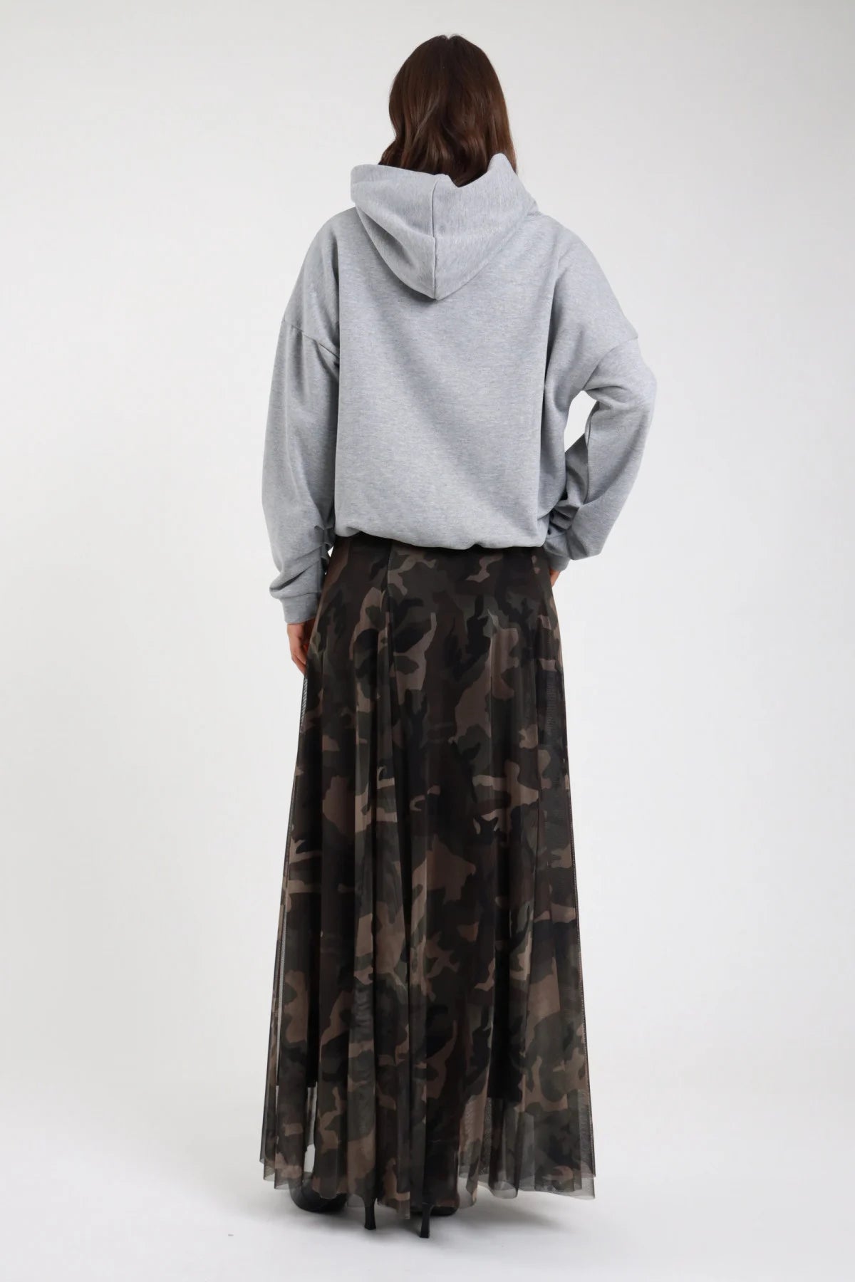 SUSY MIX GONNA IN TULLE CAMOUFLAGE