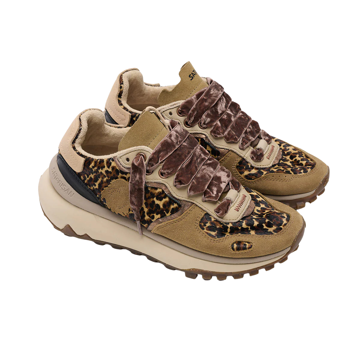 SATORISAN Sneakers donna cavallino suede leopardo
