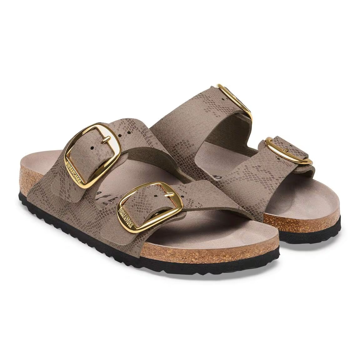 BIRKENSTOCK ARIZONA BIG BUCKLE PYTHON GRAY TAUPE