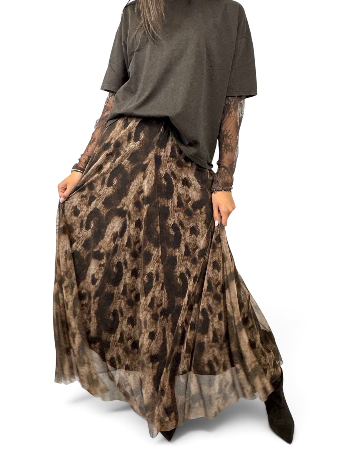 SUSY MIX GONNA IN TULLE ANIMALIER
