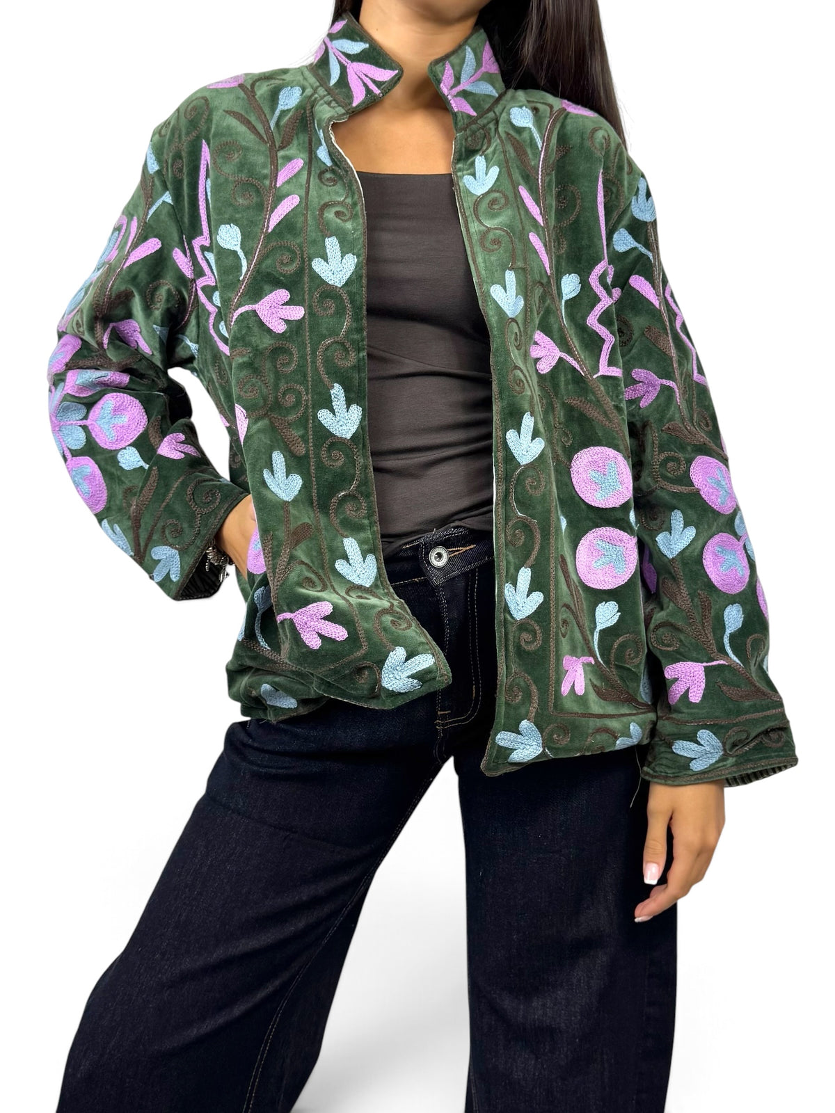 CECILE GIACCA SUZANI VERDE ROSA