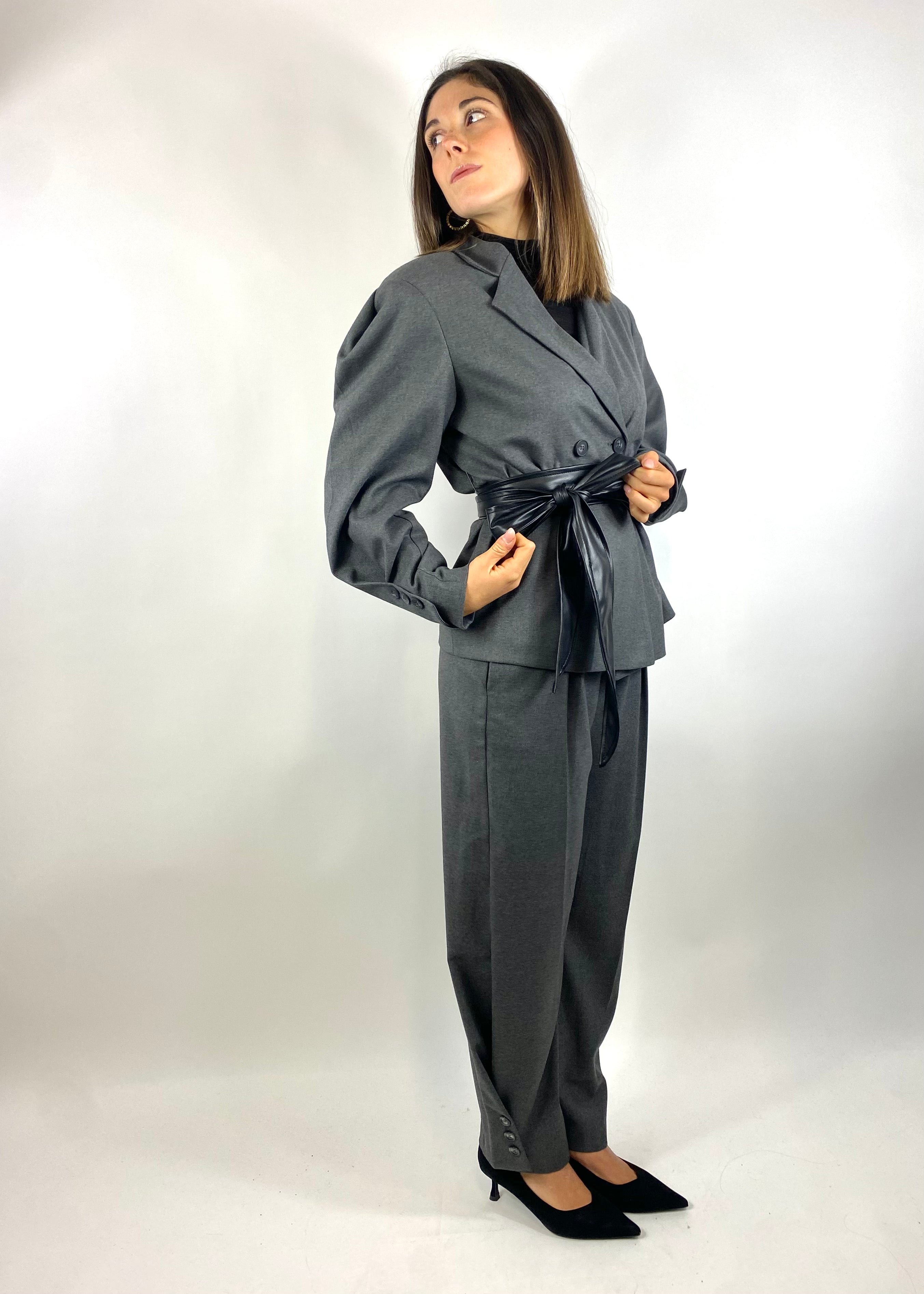 SUSY MIX GIACCA CON FUSCIACCA GRIGIO