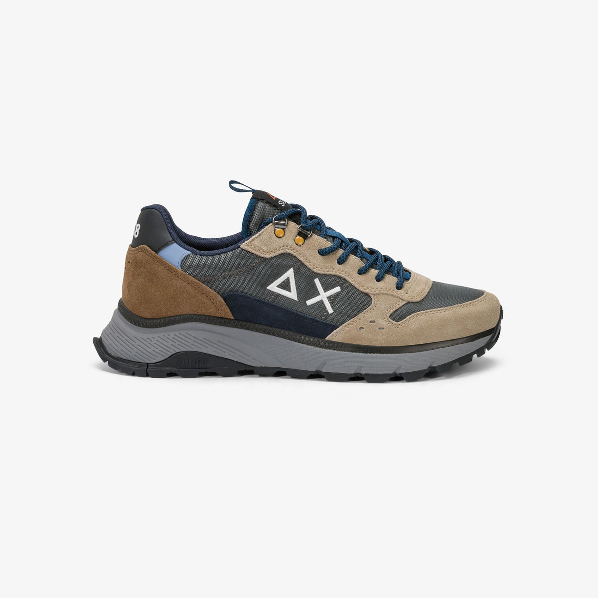 SUN68 SNEAKERS UOMO FIRE & CAMPING BEIGE SCURO
