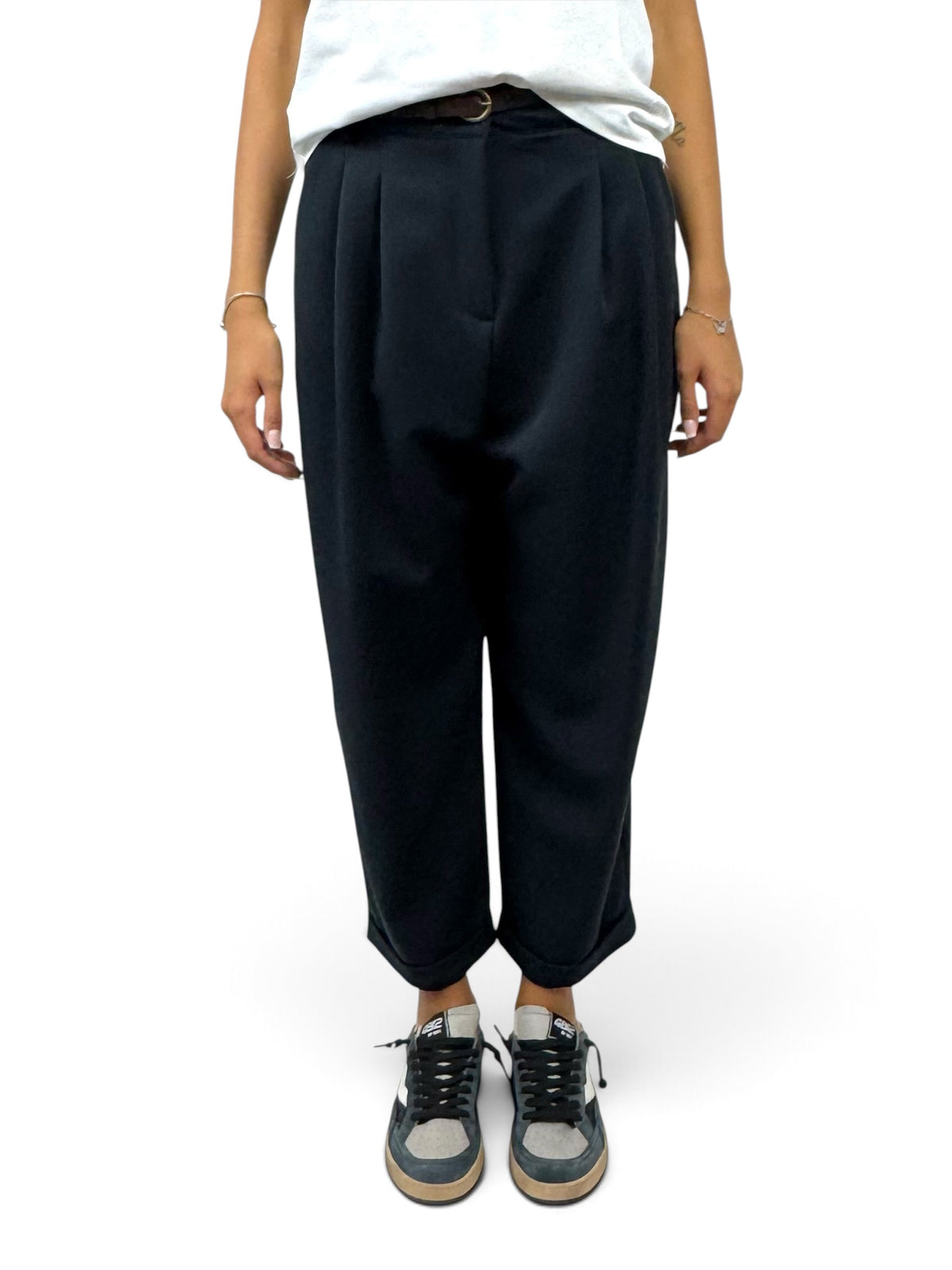 SUSY MIX PANTALONI CON PINCE BLU