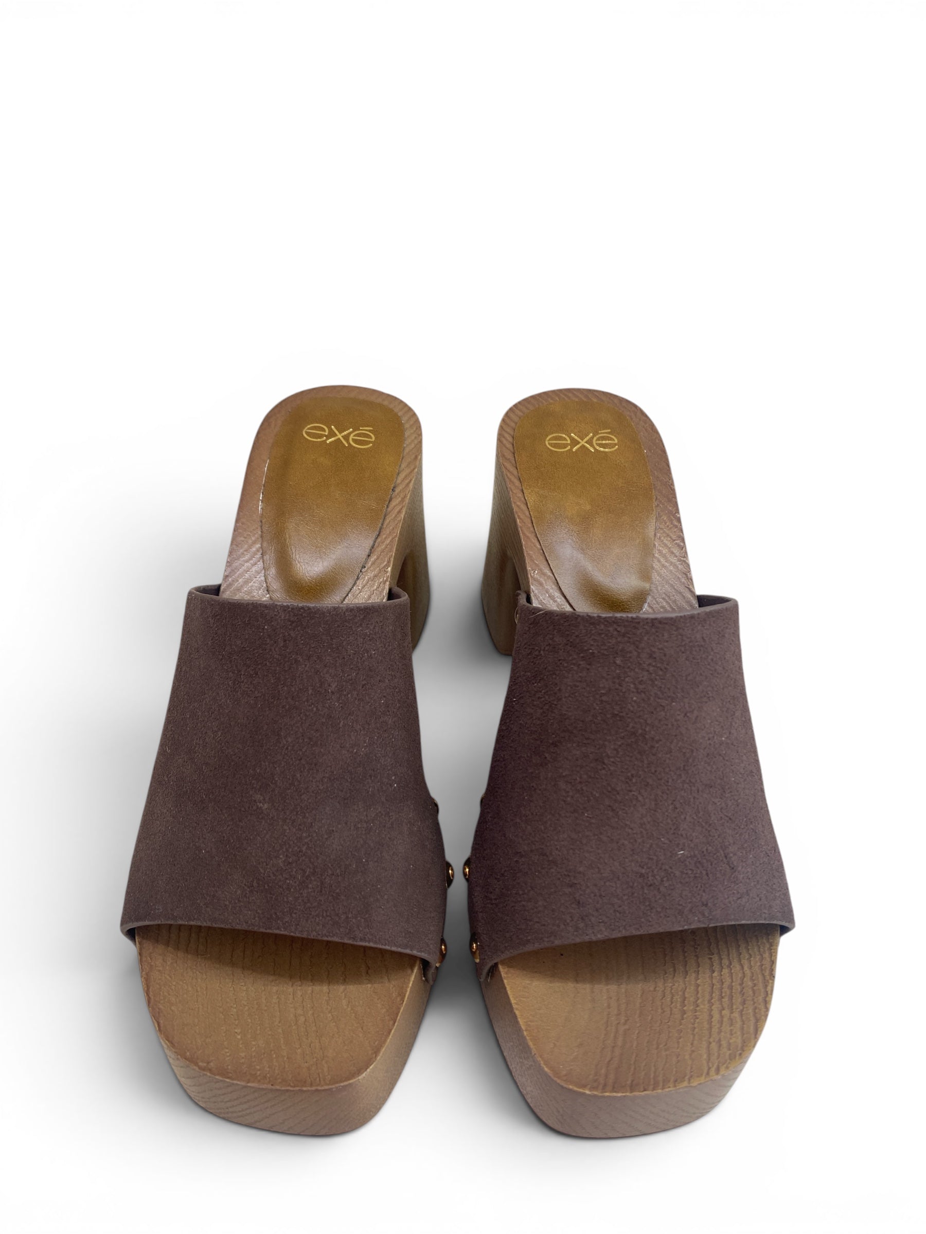 EXÉ ZOCCOLO SUEDE DARK BROWN