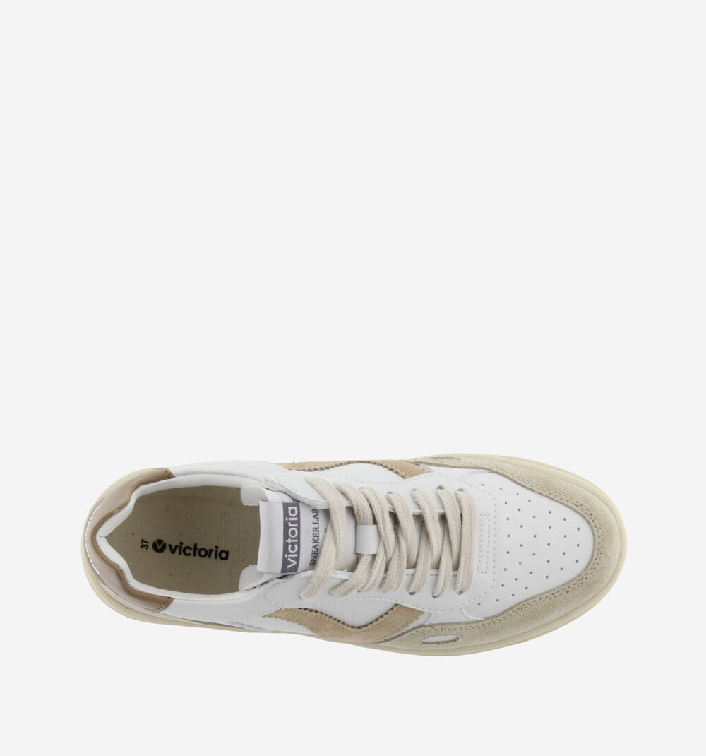 VICTORIA SNEAKERS SEUL BEIGE BIANCO
