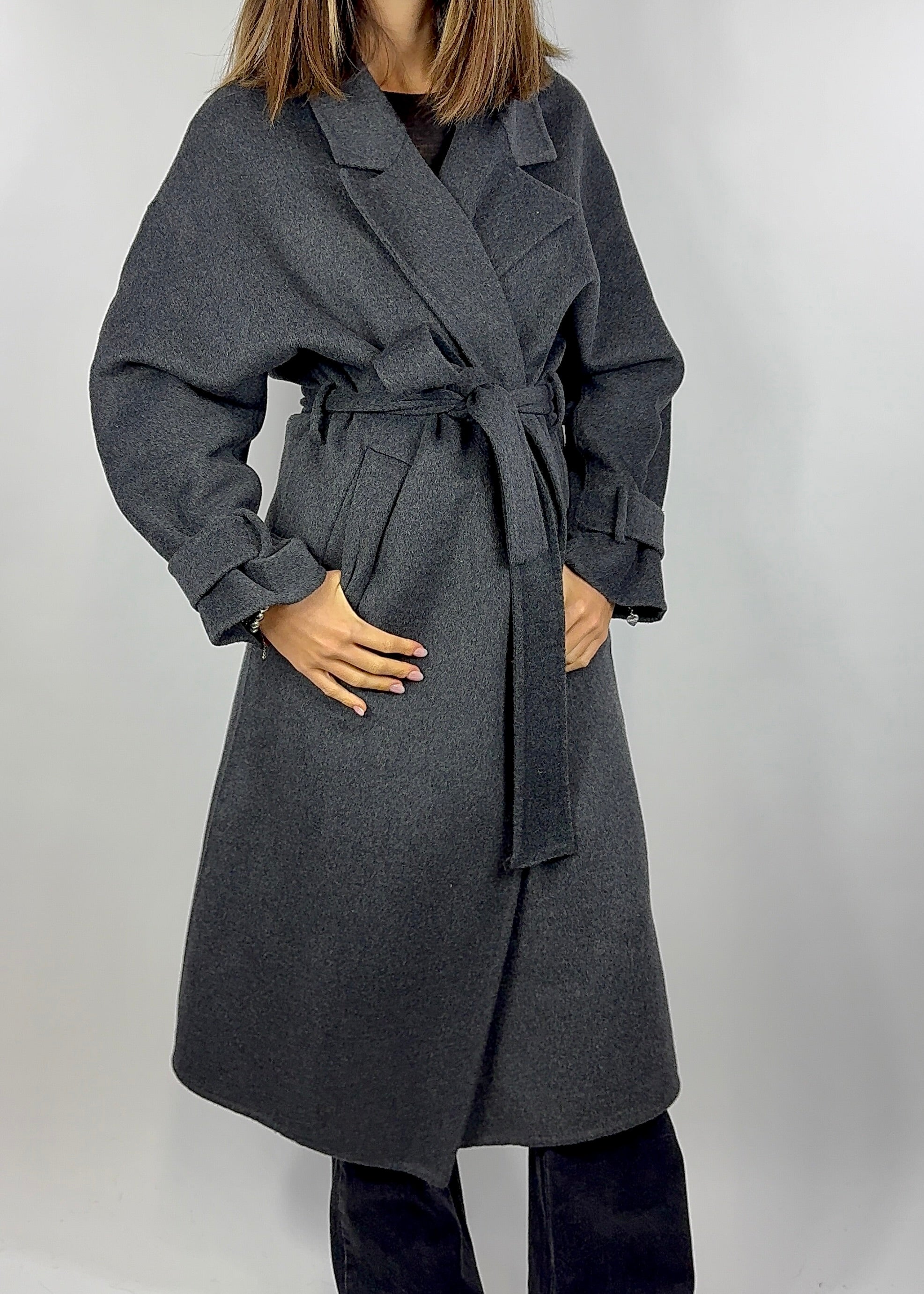 TWO-WAY CAPPOTTO VESTAGLIA ASFALTO