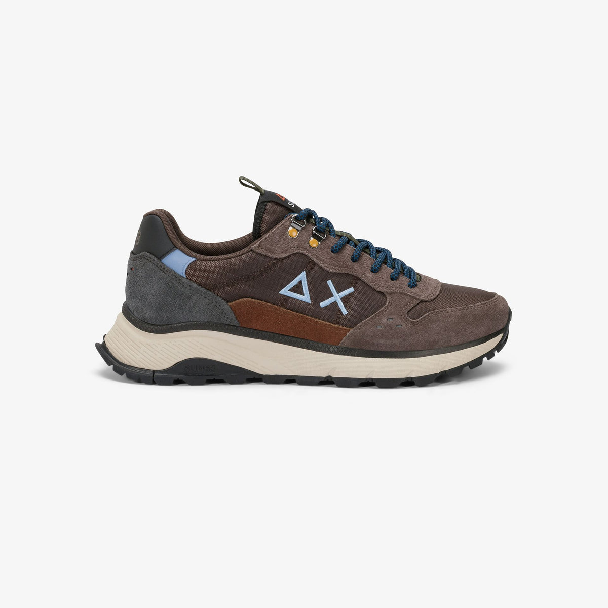 SUN68 SNEAKERS UOMO FIRE & CAMPING MARRONE