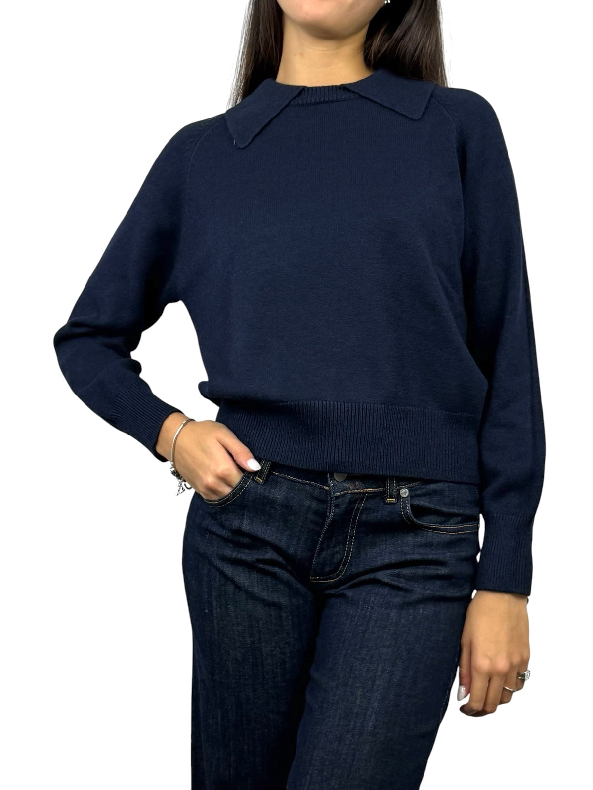 SUSY MIX MAGLIA POLO BLU