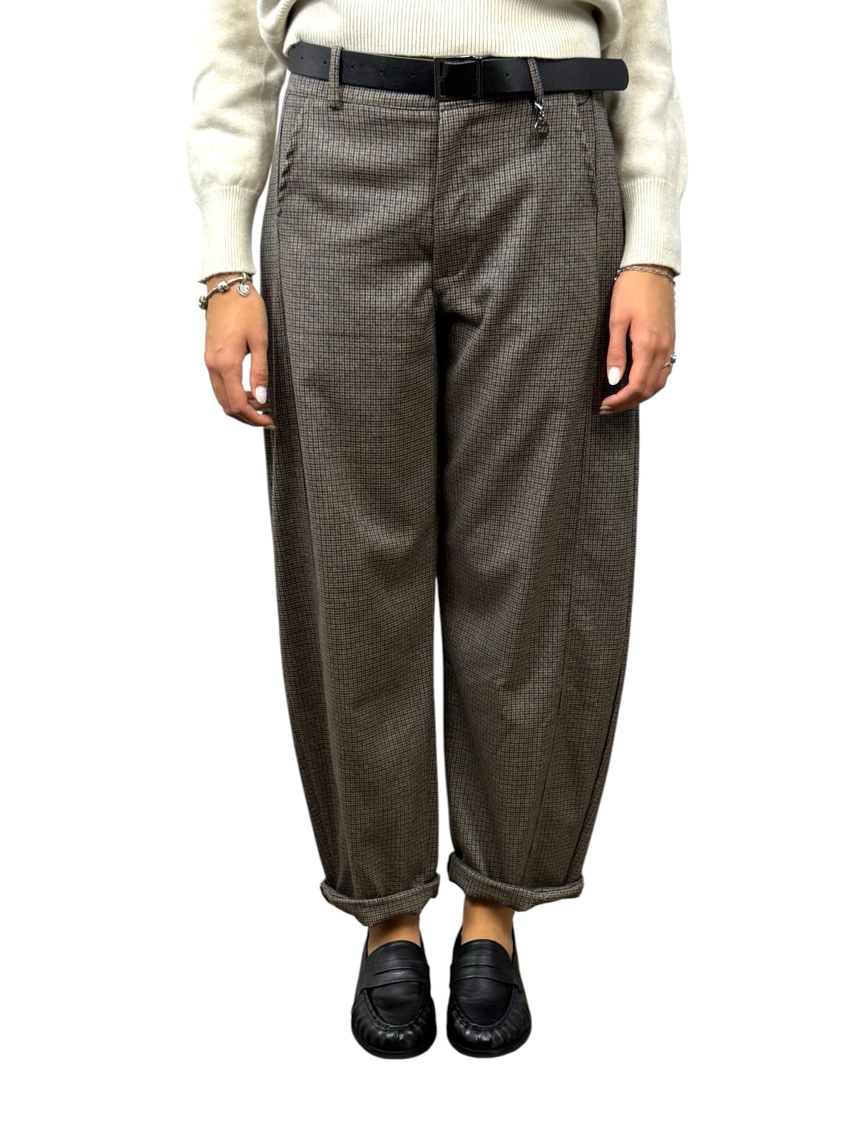 SUSY MIX PANTALONE TWEED MORO