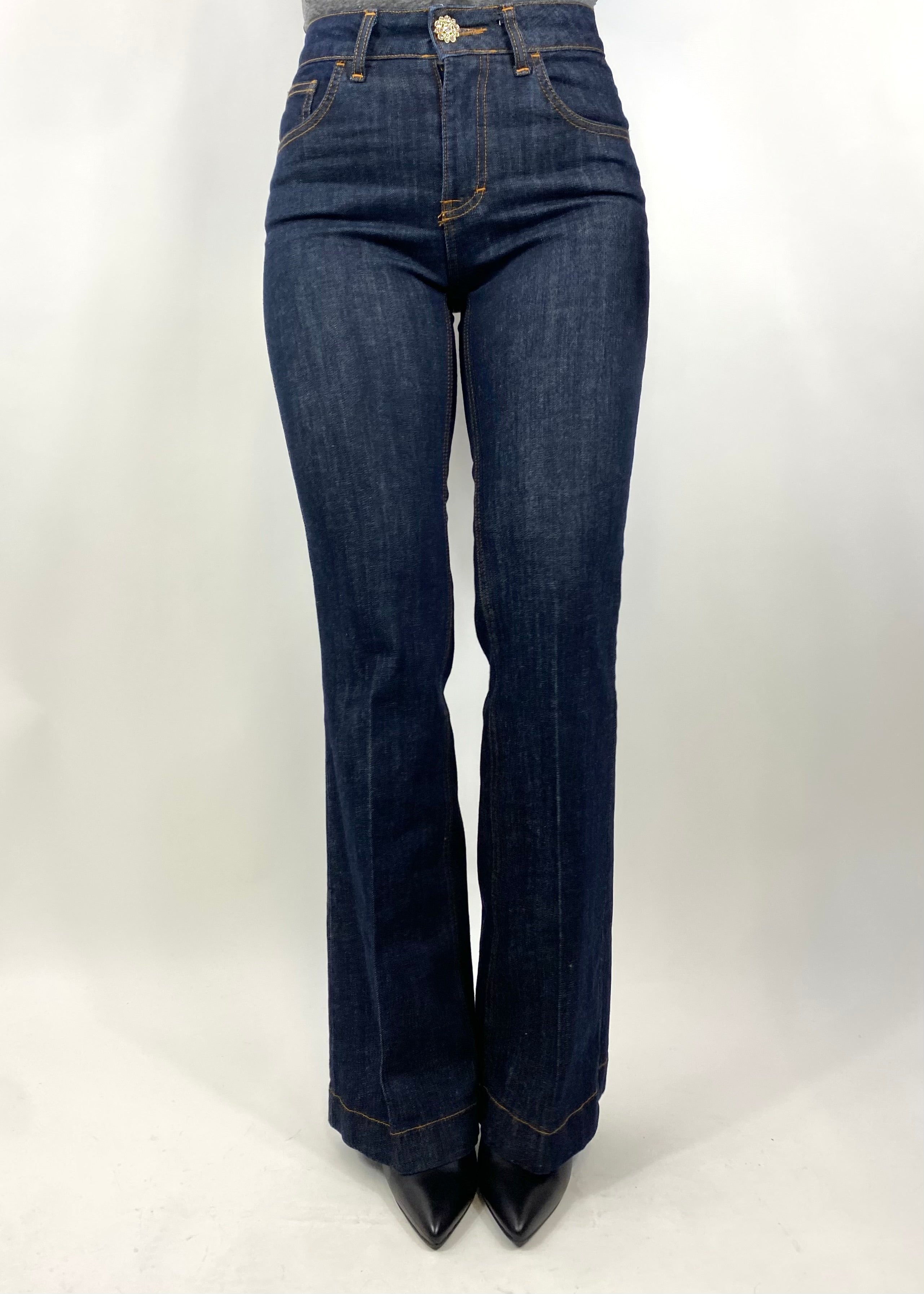 SUSY MIX JEANS BOTTONE GIOIELLO