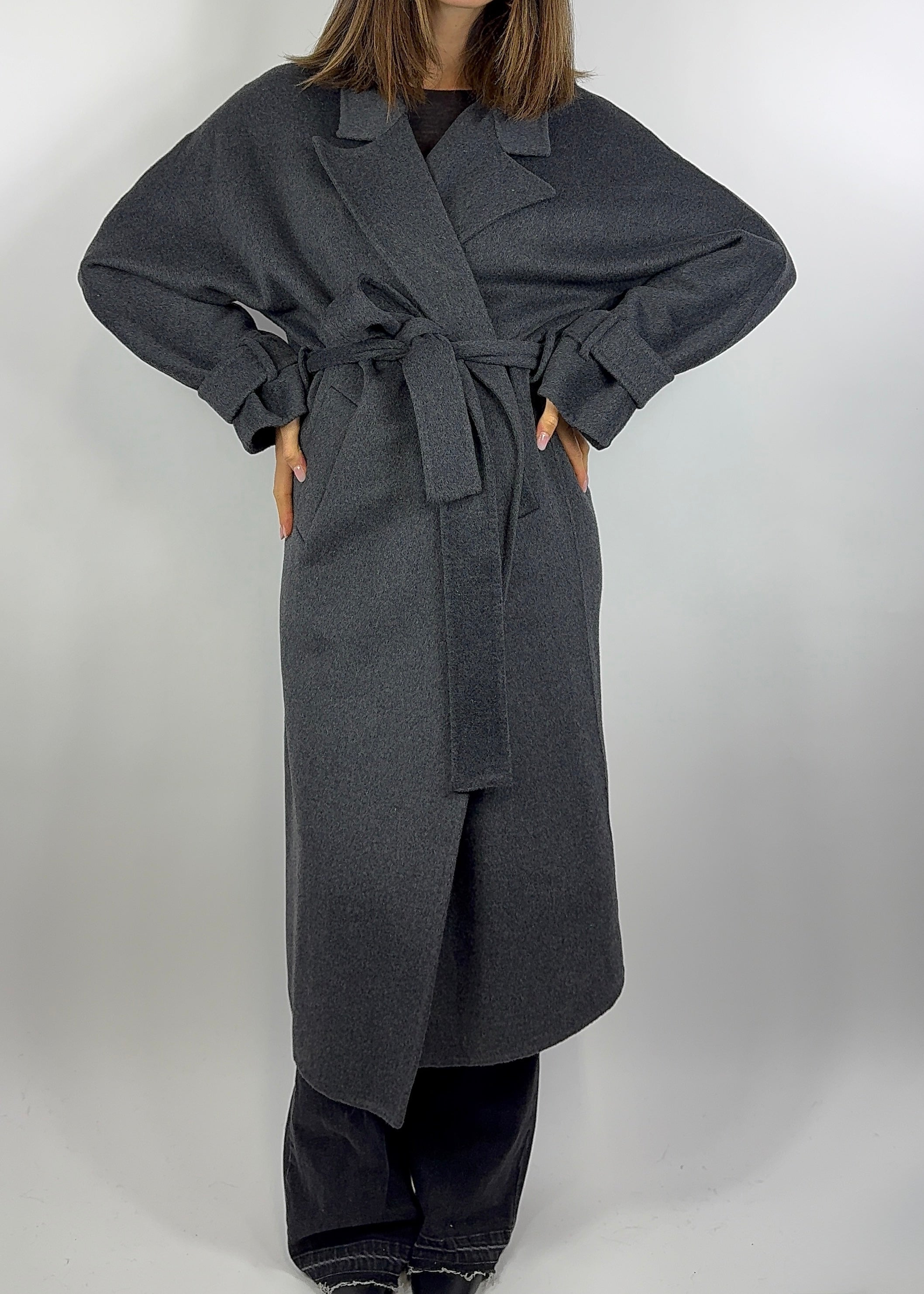 TWO-WAY CAPPOTTO VESTAGLIA ASFALTO