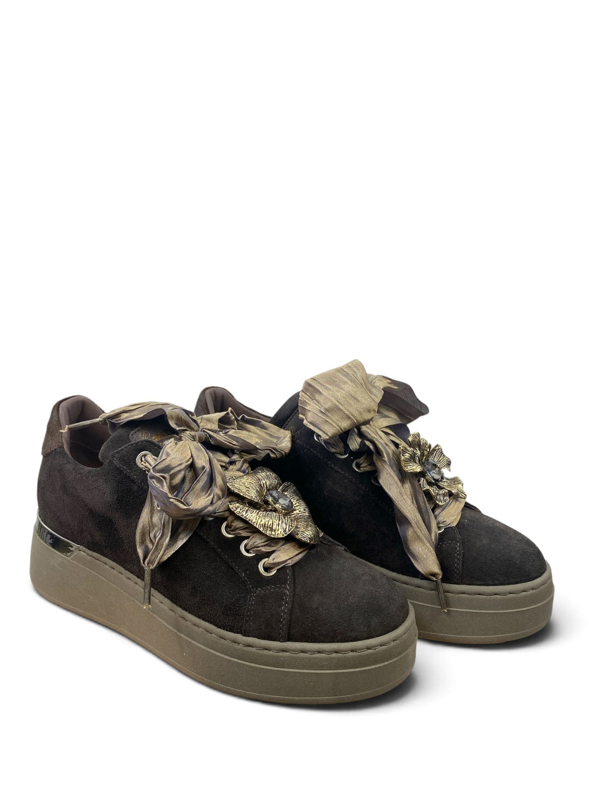 MÉLINÉ SNEAKERS SUEDE TESTA DI MORO