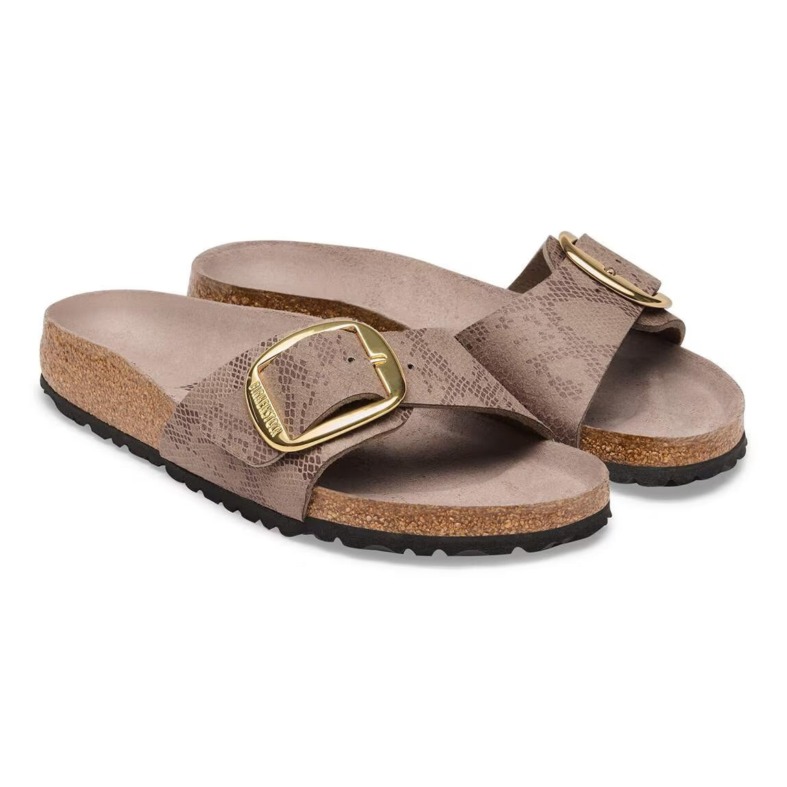 BIRKENSTOCK MADIRD BIG BUCKLE PYTHON GRAY TAUPE