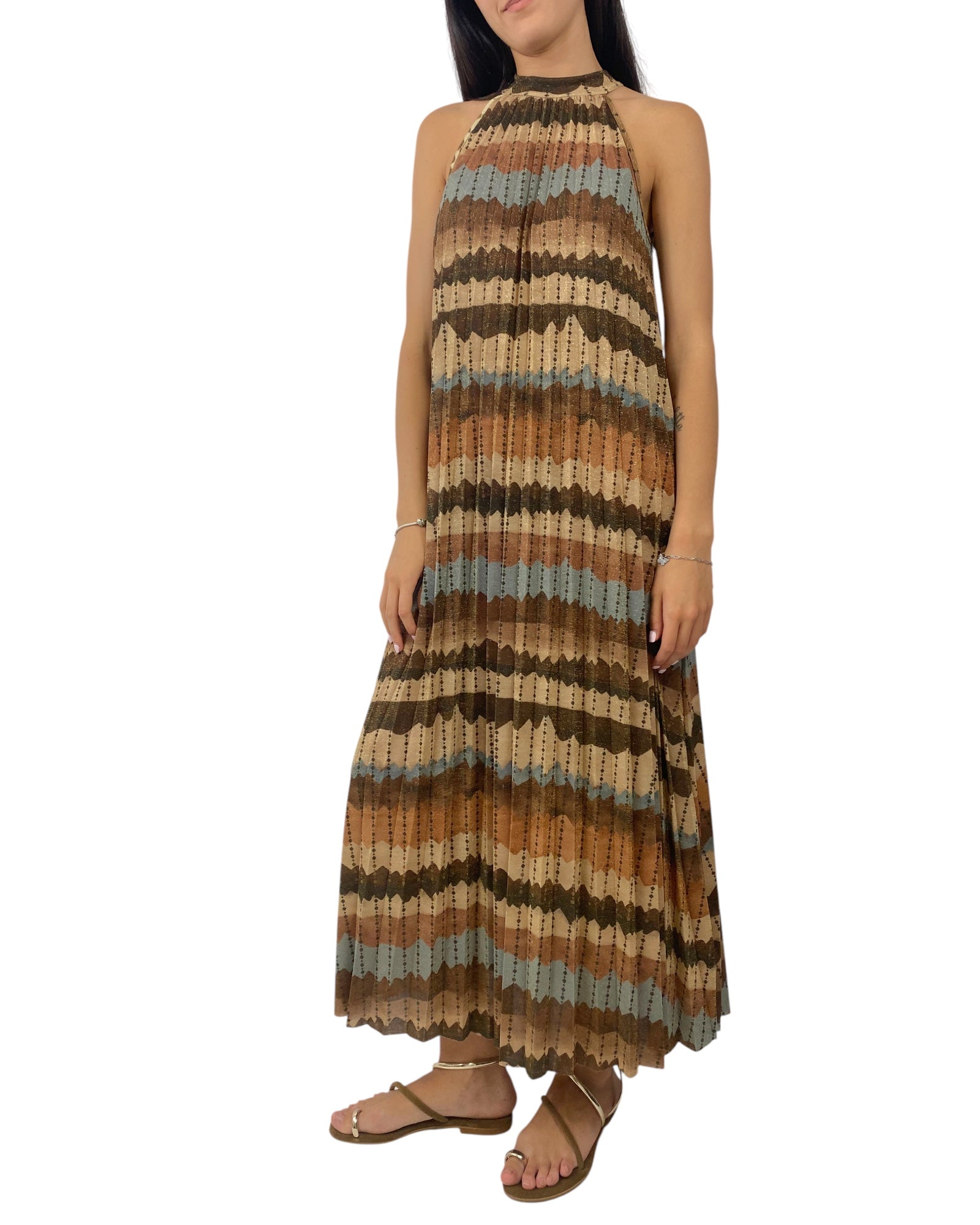 CECILE ABITO LUREX MULTI BROWN