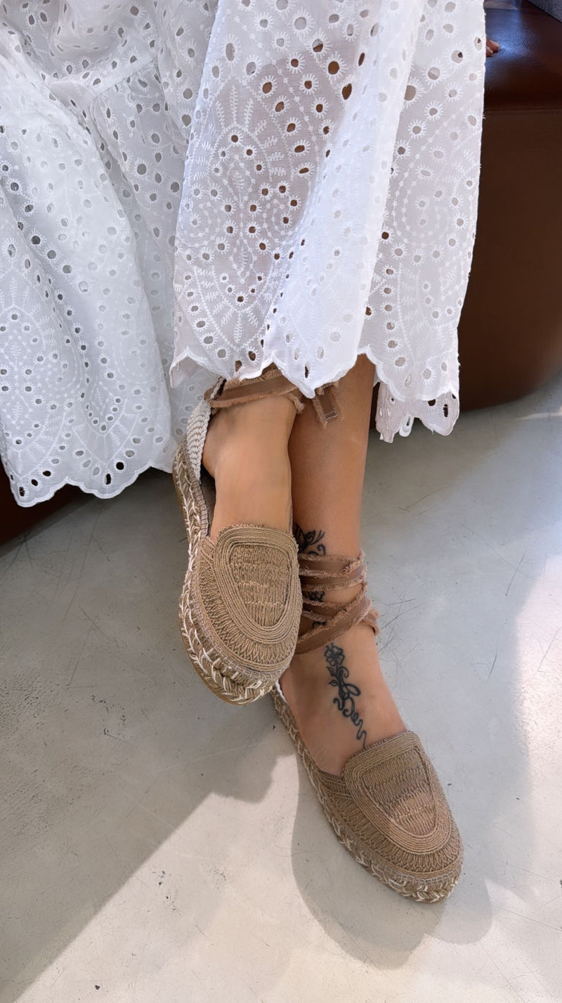 Espadrilles Campesina bassa donna cordella torrone