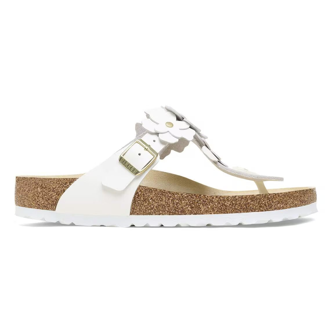 BIRKENSTOCK GIZEH FLOWERS WHITE