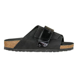 Birkenstock Ciabatta donna fascia velcro pelle nubuck nera