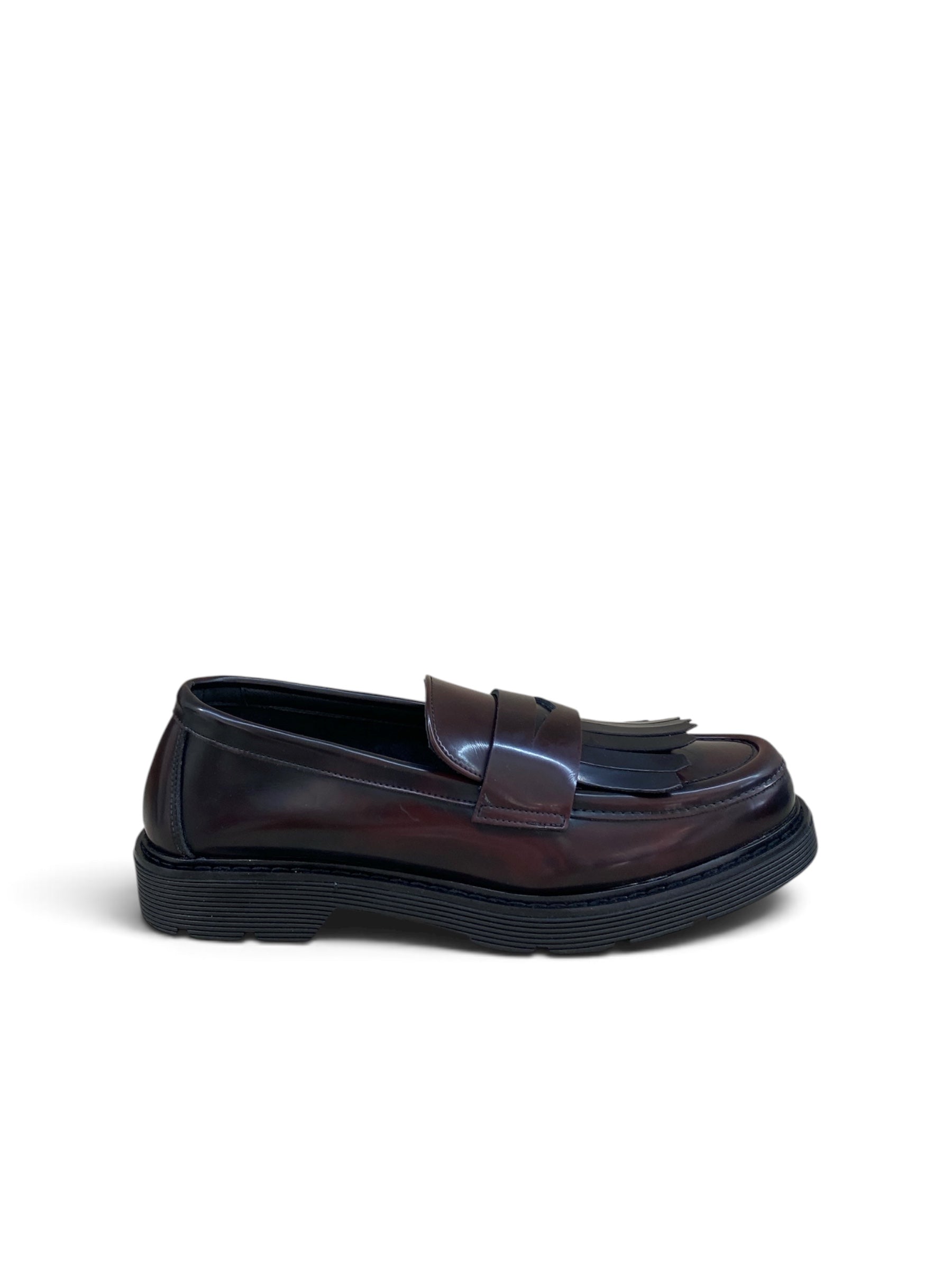 BOTTEGA LOTTI MOCASSINI FRANGE BORDEAUX
